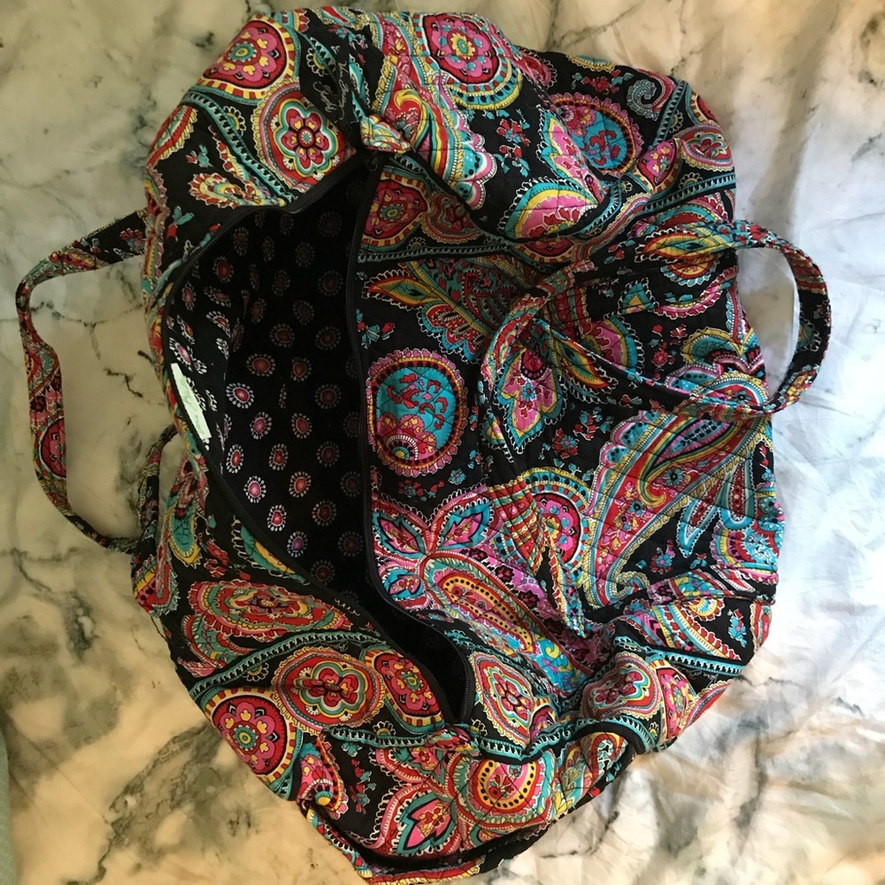 Parisian paisley small duffel bag